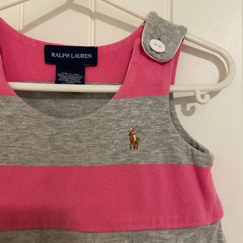 Ralph Lauren baby girl’s striped sleeveless dress — 18‎ months